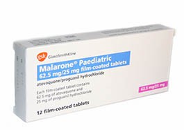 Malarone Paediatric 62.5mg/25mg Tablets