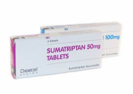 Sumatriptan 100mg Migraine Tablets 