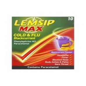 Lemsip Max Blackcurrant 10 Sachets